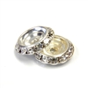 Preciosa Crystal Shrags - 20mm - Silver/Crystal