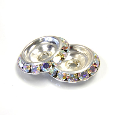 Preciosa Crystal Shrags - 20mm - Silver/Crystal AB