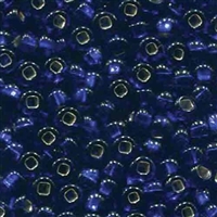 6/0 Preciosa Czech Seed Bead- Cobalt Silver Lined (37100)