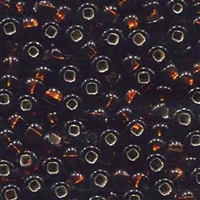 6/0 Preciosa Czech Seed Bead- Pink Dyed Silver Lined (18273)