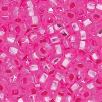 6/0 Preciosa Czech Seed Bead- Fuchsia Dyed Silver Lined (18277)