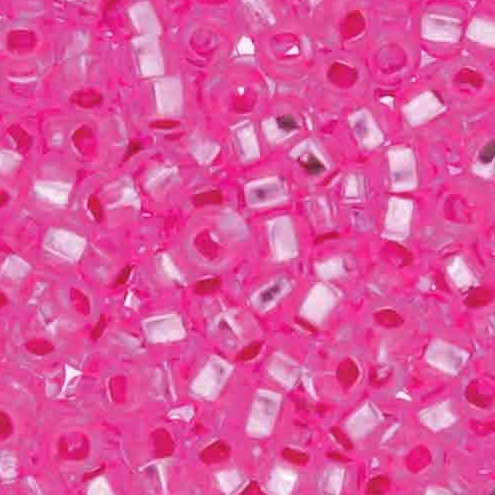 6/0 Preciosa Czech Seed Bead- Fuchsia Dyed Silver Lined (18277)