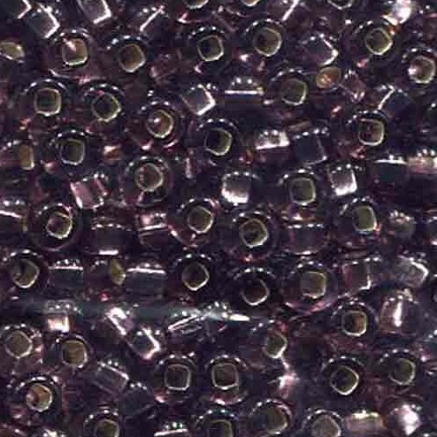 6/0 Preciosa Czech Seed Bead- Light Amethyst Silver Lined (27010)