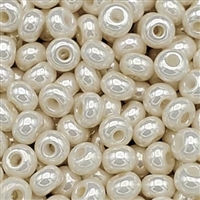 6/0 Preciosa Czech Seed Bead- Opaque Pearl Eggshell (46113)