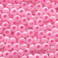 6/0 Preciosa Czech Seed Bead- Pink Ceylon (37175)