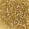 6/0 Preciosa Czech Seed Bead- Straw Gold Silver Lined (17020)
