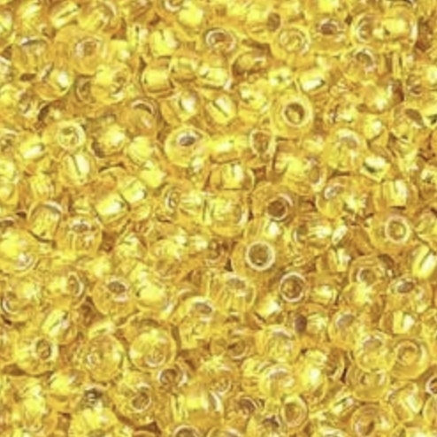 6/0 Preciosa Czech Seed Bead- Yellow Silver Lined