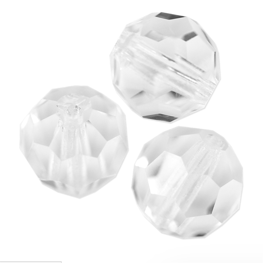 8mm Preciosa Crystal Faceted Round Bead - CRYSTAL
