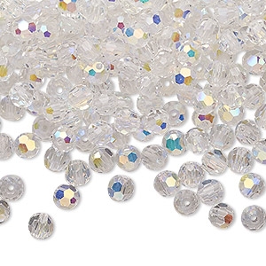 4mm Preciosa Faceted Round Bead - AB/SPECIAL EFFECT COLORS