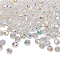 5mm Preciosa Faceted Round Bead - AB/SPECIAL EFFECT COLORS