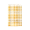 Printed Flat Paper Shopping Bags - Orange Plaid