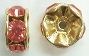 6mm Large Stone Rondell-PADPARADSCHA/GOLD