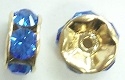 6mm Large Stone Rondell-SAPPHIRE/GOLD