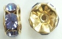 6mm Large Stone Rondell-TANZANITE/GOLD