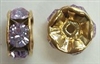 6mm Large Stone Rondell-VIOLET/GOLD