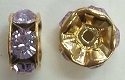 6mm Large Stone Rondell-VIOLET/GOLD