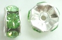 6mm Large Stone Rondell-PERIDOT/SILVER