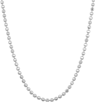 1.5mm Diamond cut Ball Rhodium Plated Finished Necklace Chain