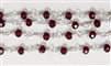 2 x 3mm Faceted Gemstone Cut Rosary Chain- Siam