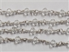 3 x 4mm Faceted Gemstone Cut Rosary Chain- Crystal