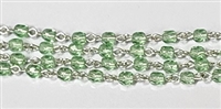 4mm Faceted Round Rosary Chain- Chrysolite