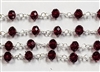 4 x 6mm Faceted Gemstone Cut Rosary Chain- Siam