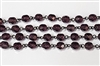 6mm Faceted Round Rosary Chain- Dark Amethyst