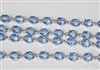 6mm Faceted Round Rosary Chain- Light Sapphire