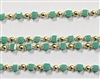 3mm Square Rosary Chain- Jade