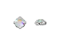 Swarovski 30ss Rose Montee sew on-CRYSTAL/SILVER