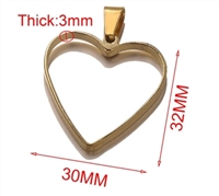Resin Frames - Gold - Heart