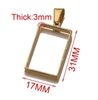 Resin Frames - Gold - Short Rectangle