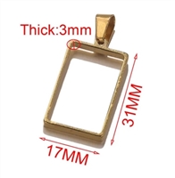 Resin Frames - Gold - Short Rectangle