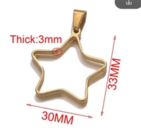 Resin Frames - Gold - Star