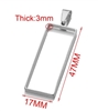 Resin Frames - Silver - Long Rectangle
