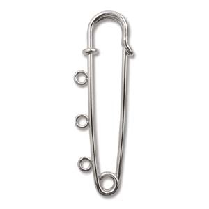 Safety Pin With 3 Loops