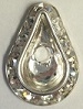 Pear Schrag-18 x 13mm-CRYSTAL/SILVER