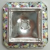 Square Schrag-20mm-CRYSTAL AB/SILVER