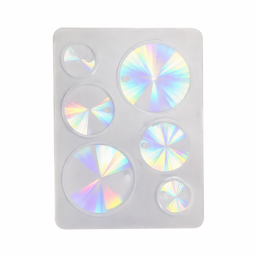 Silicone Holographic Circles Earring/Dangle Mold