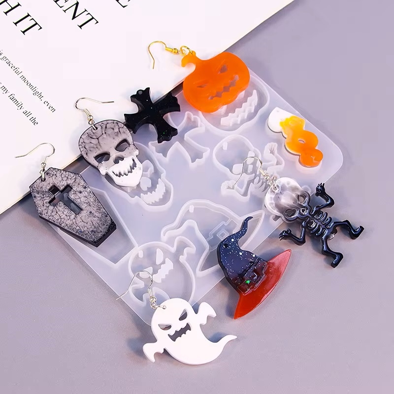 Silicone molds - Halloween Earring multi-molds