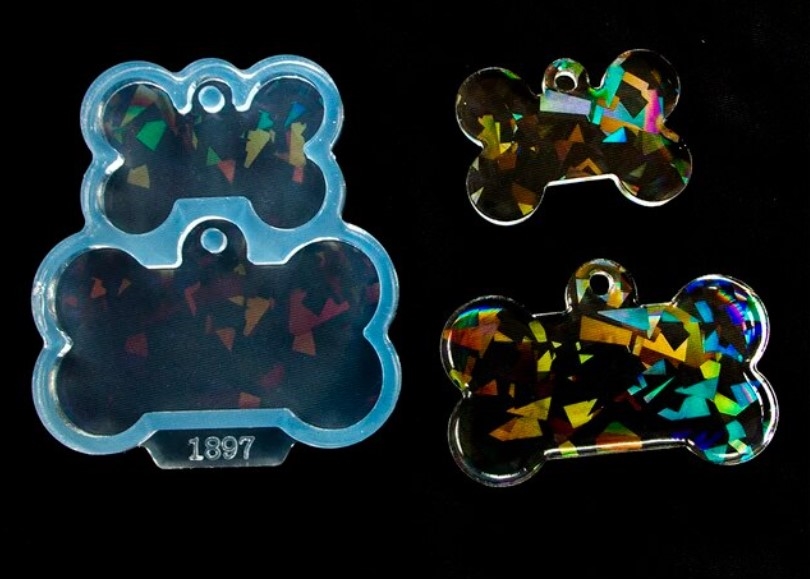 Silicone Holographic Dog Tag Mold