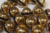 8mm One Row Smooth Bead Jet/Gold