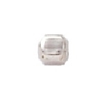 3mm Smooth Rounded Square Sterling Silver Bead