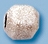 3mm Frosted Rounded Square Sterling Silver Bead - 1.75mm Hole Size