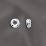 4mm Sterling Silver Smooth Rondelle Bead