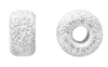 5mm Sterling Silver Frosted/Stardust Rondelle Bead