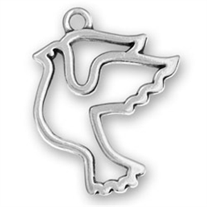 Sterling Silver Charm- Small Peace Dove