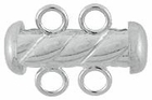 Sterling Silver Twisted Multi Strand Tube Clasp - 2 to 5 Strand