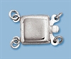 Rectangle  Plain Box Clasp - Double Strand