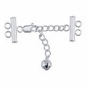 Sterling Silver Lobster Floater Clasp with Faceted Ball - 2 Strand